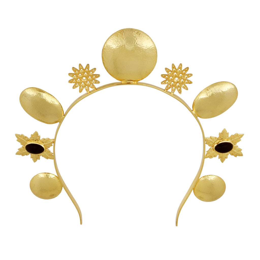 Luna Crown - 24k Gold - Black Onyx - Angelina Alvarez