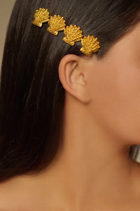 Lorelei Shell Hairpin - 24k Gold - Angelina Alvarez