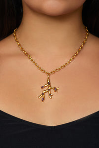 Triton Necklace - 24k Gold - Amethyst - Angelina Alvarez