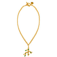 Triton Necklace - 24k Gold - Green Onyx - Angelina Alvarez