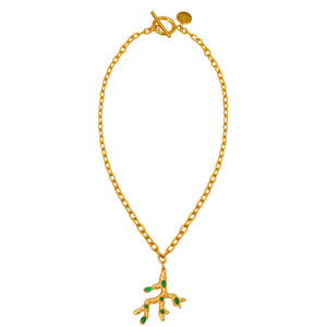 Triton Necklace - 24k Gold - Green Onyx - Angelina Alvarez