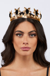 Florentina Crown - 24k Gold - Black onyx - Angelina Alvarez