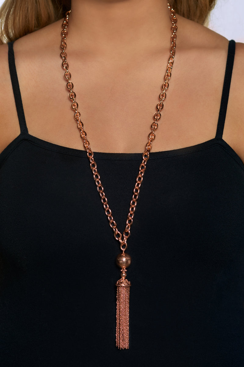 Battina Necklace - Rose Gold - Angelina Alvarez